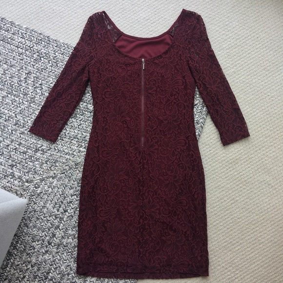 Rock & Shine - Lace Bodycon Dress w/ Sheer Sleeves - Picture 4 of 6
